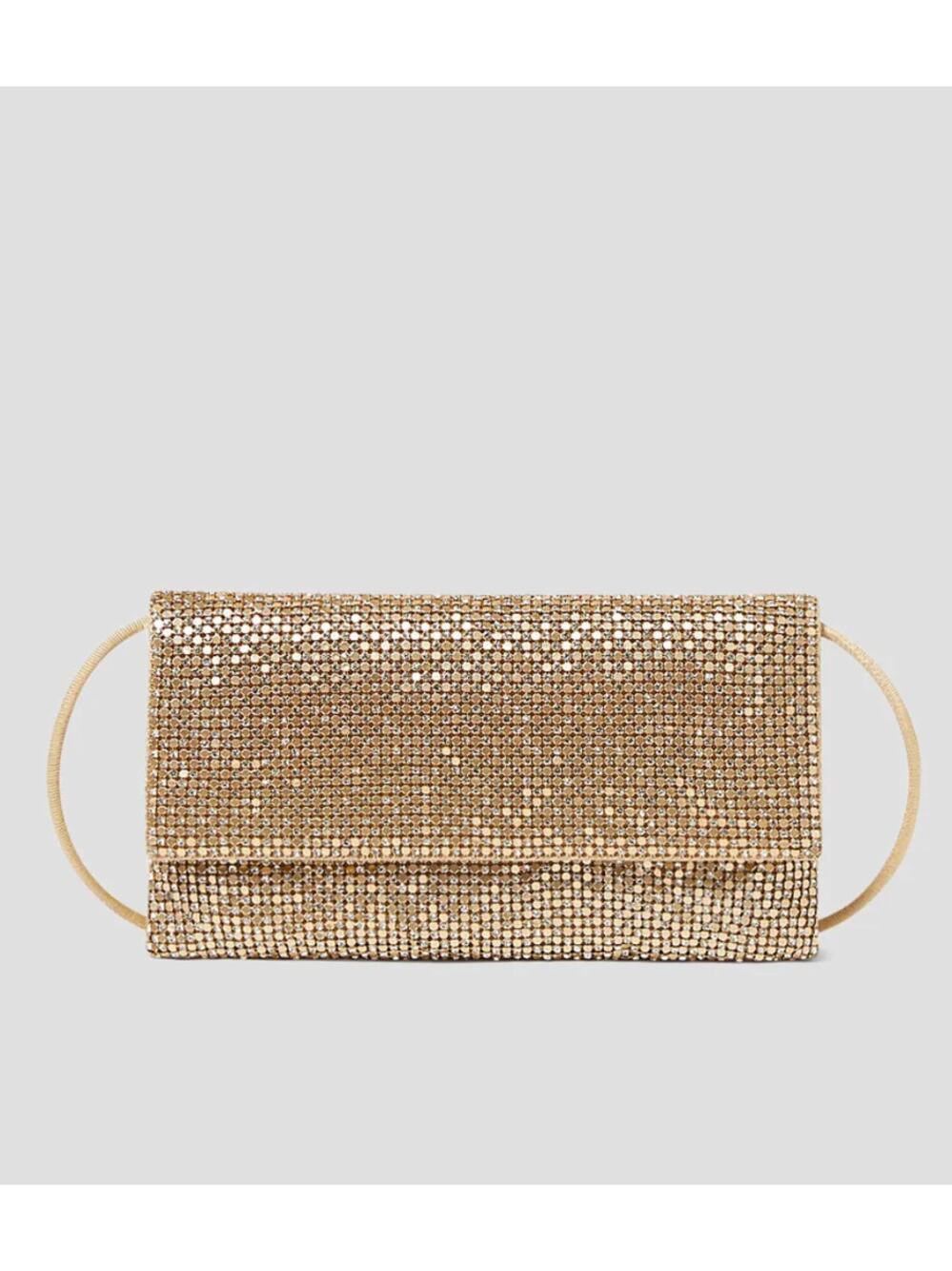Loeffler Randall Charlee Flap Clutch in Gold